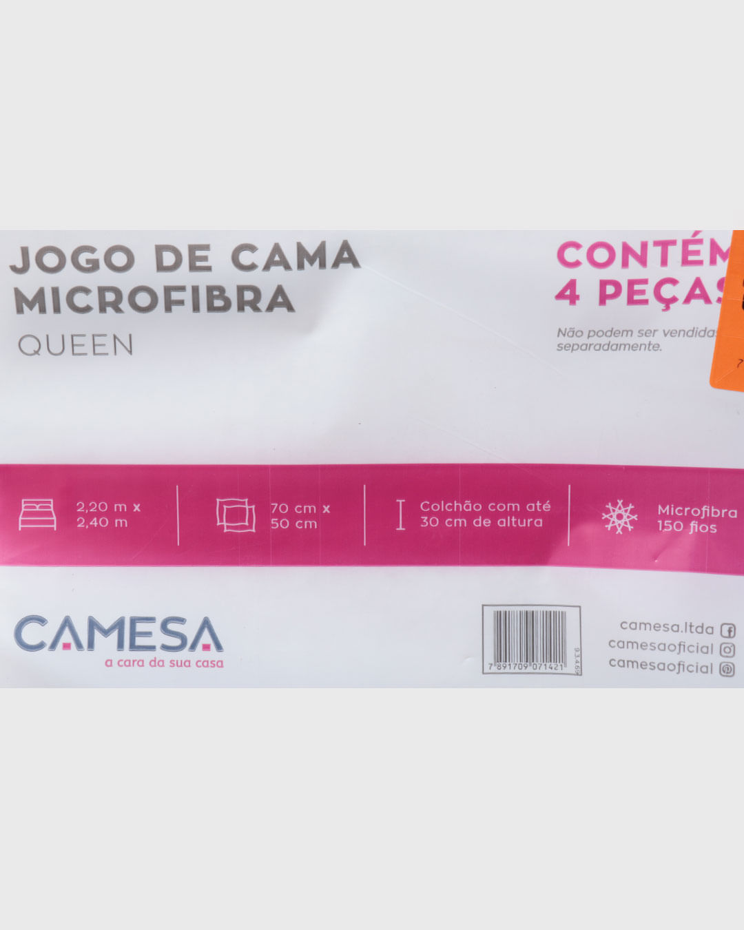 Jogo-De-Cama-Queen-Micro----4-Pecas---Amarelo-Medio