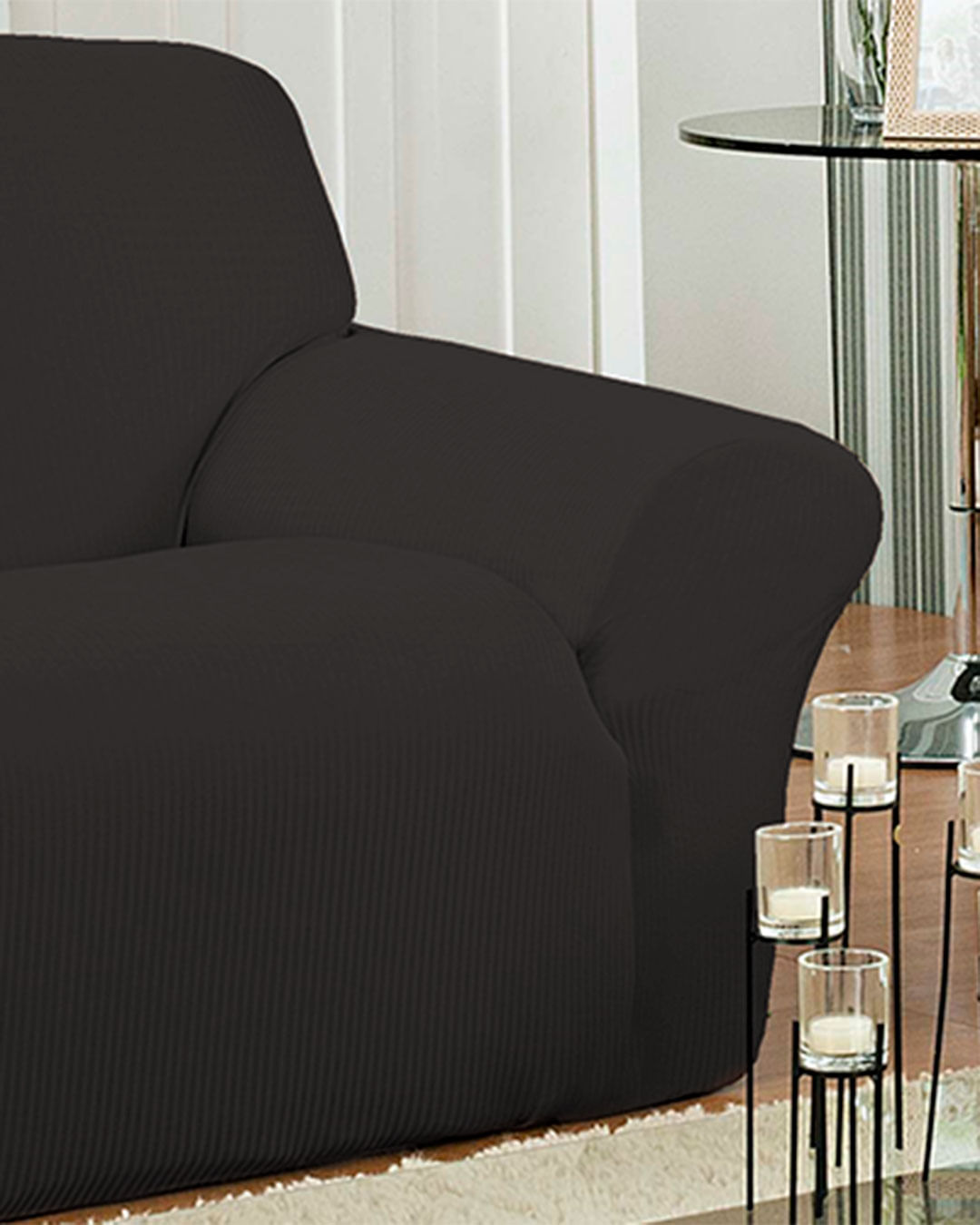 Capa-Para-Sofa-Canelada-2-Lugares-Sortid---Preto