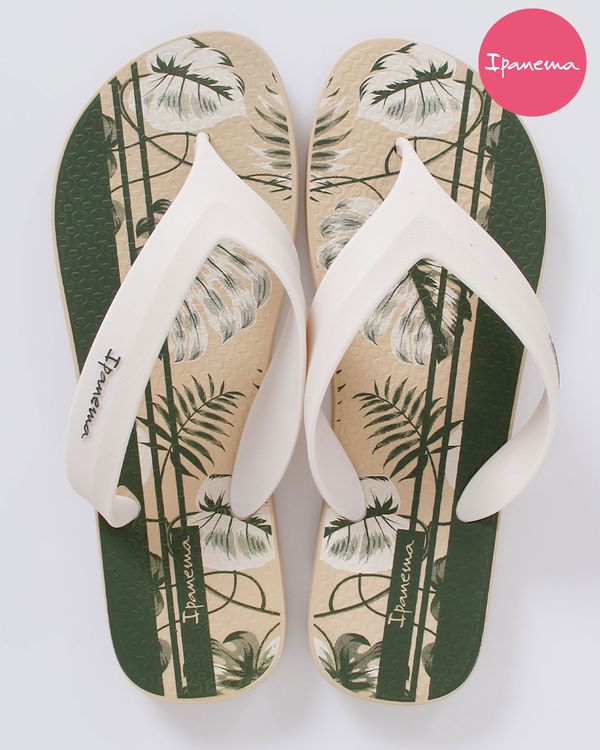 Chinelo Ipanema Masculino Folhagem Bege Médio 41/42