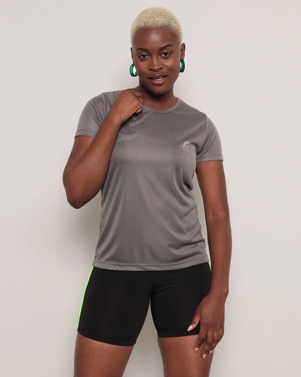 Blusa Feminina Fitness Fitter Lisa Cinza Médio M
