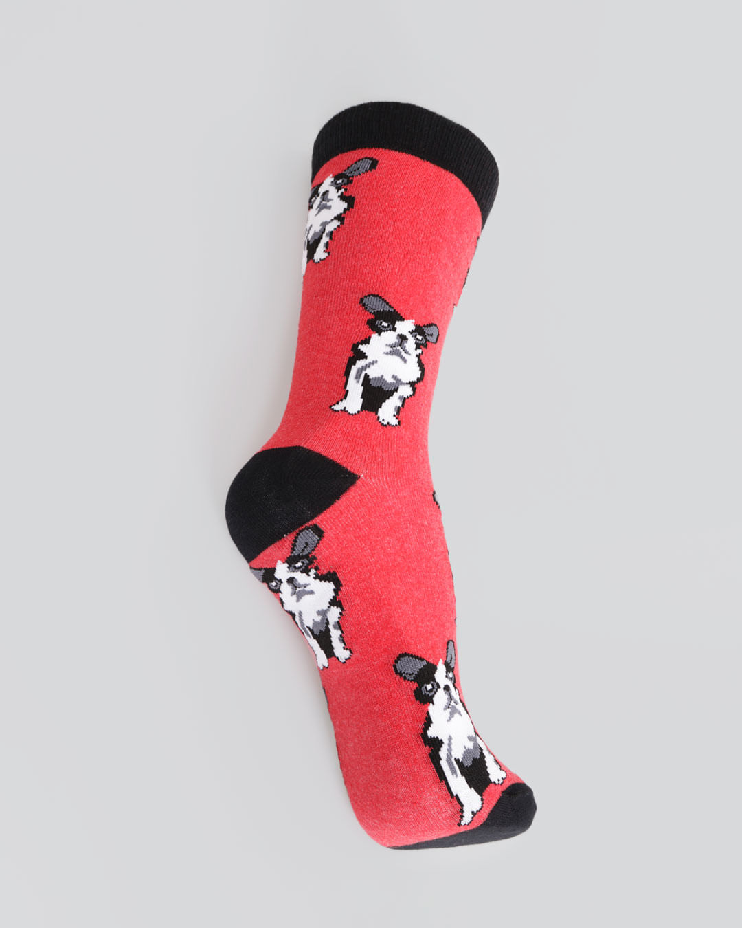 Meia-Estampada-Divertida---Vermelho-Medio