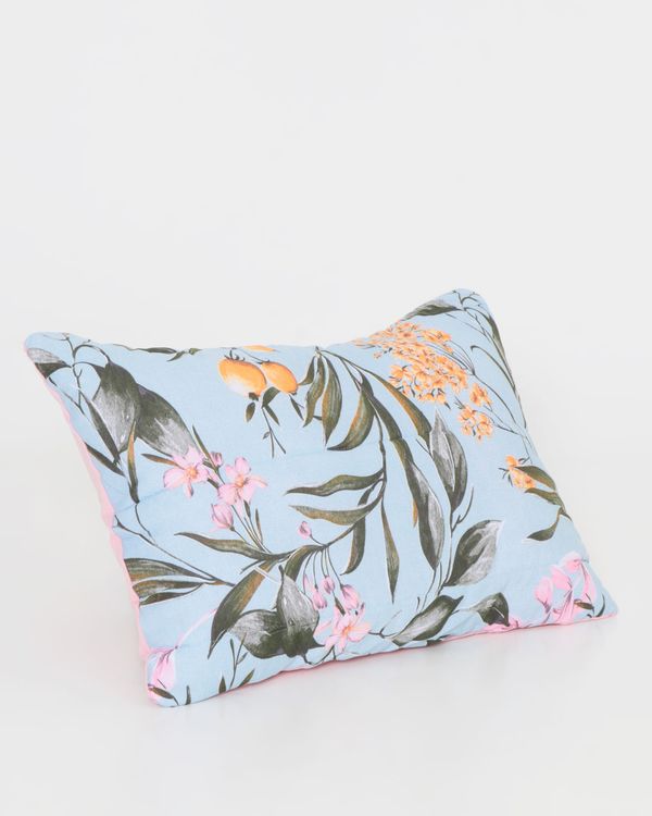 Fronha Matelada Malha 30/1 Edromania Floral Rosa e Azul UN