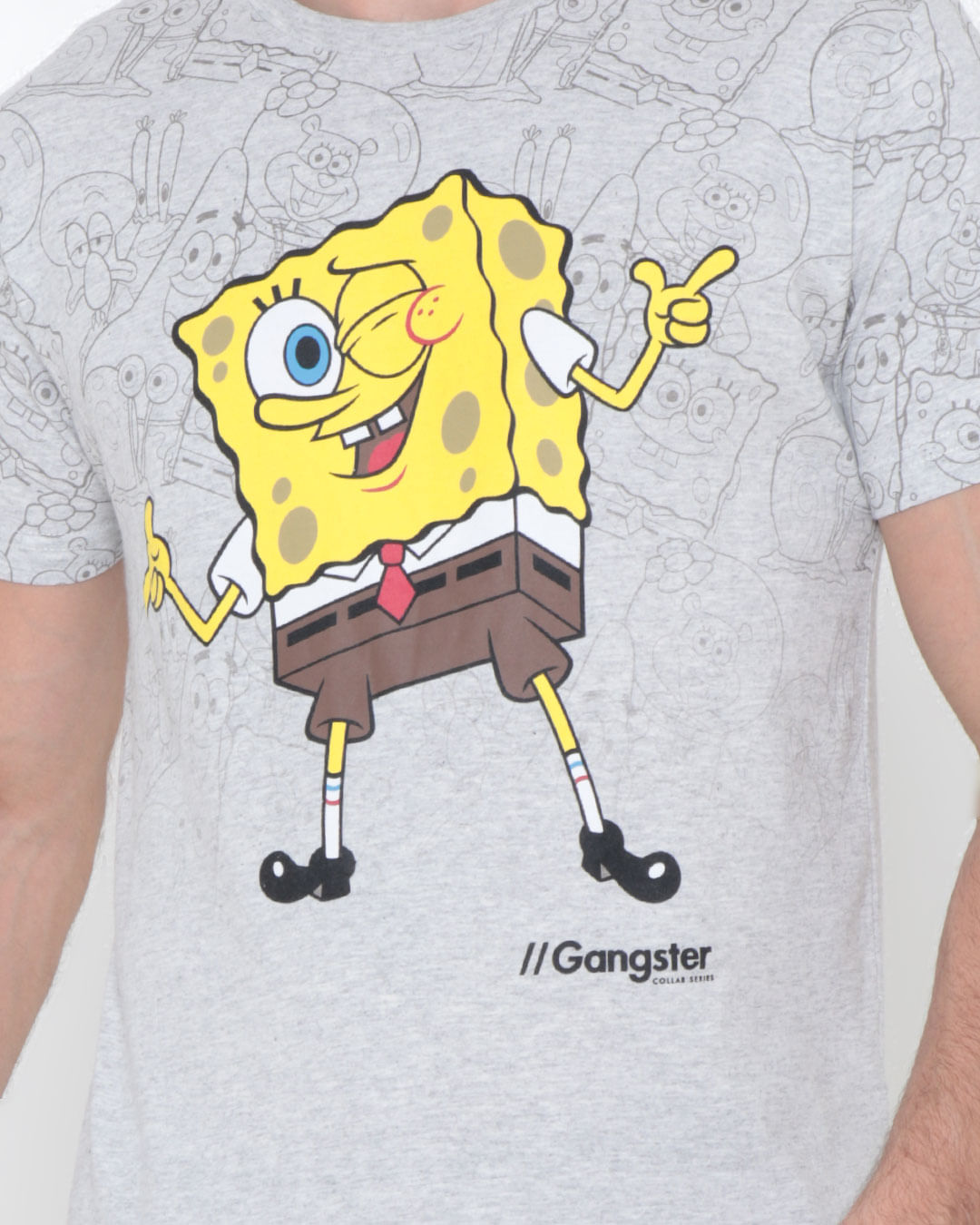 Camiseta-Gangster-Bob-Esponja-10161855---Cinza-Claro