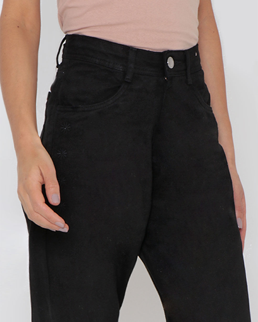 Calca-141262-Srj-Bordado-Fem-Ad---Black-Jeans-Escuro