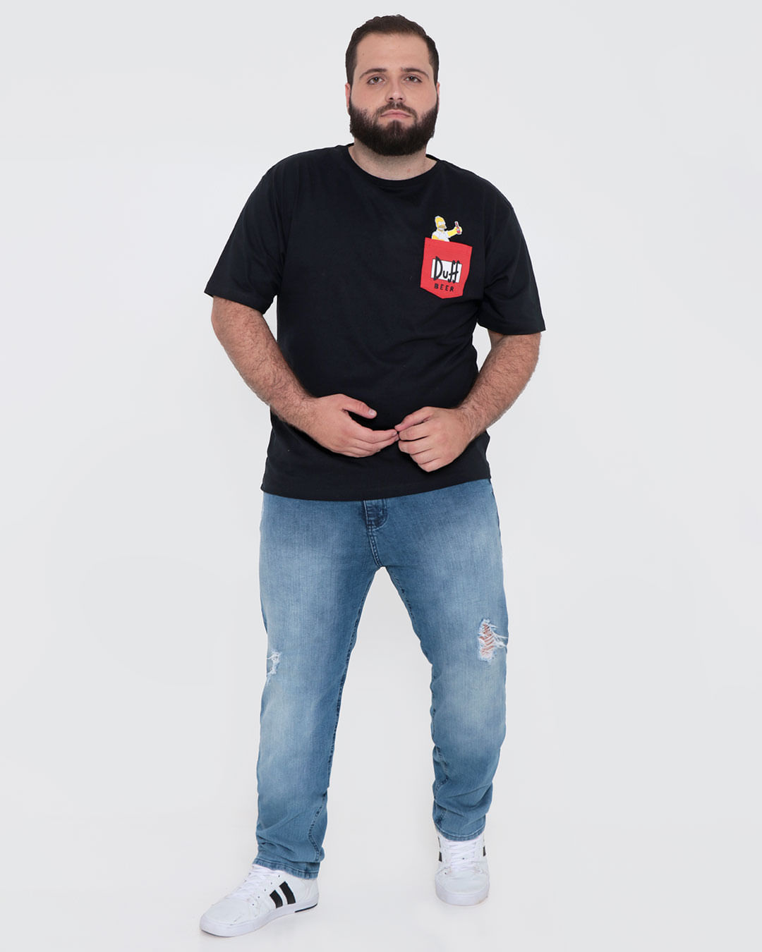 Camiseta--Simpsons-Bolso-Plus---Preto