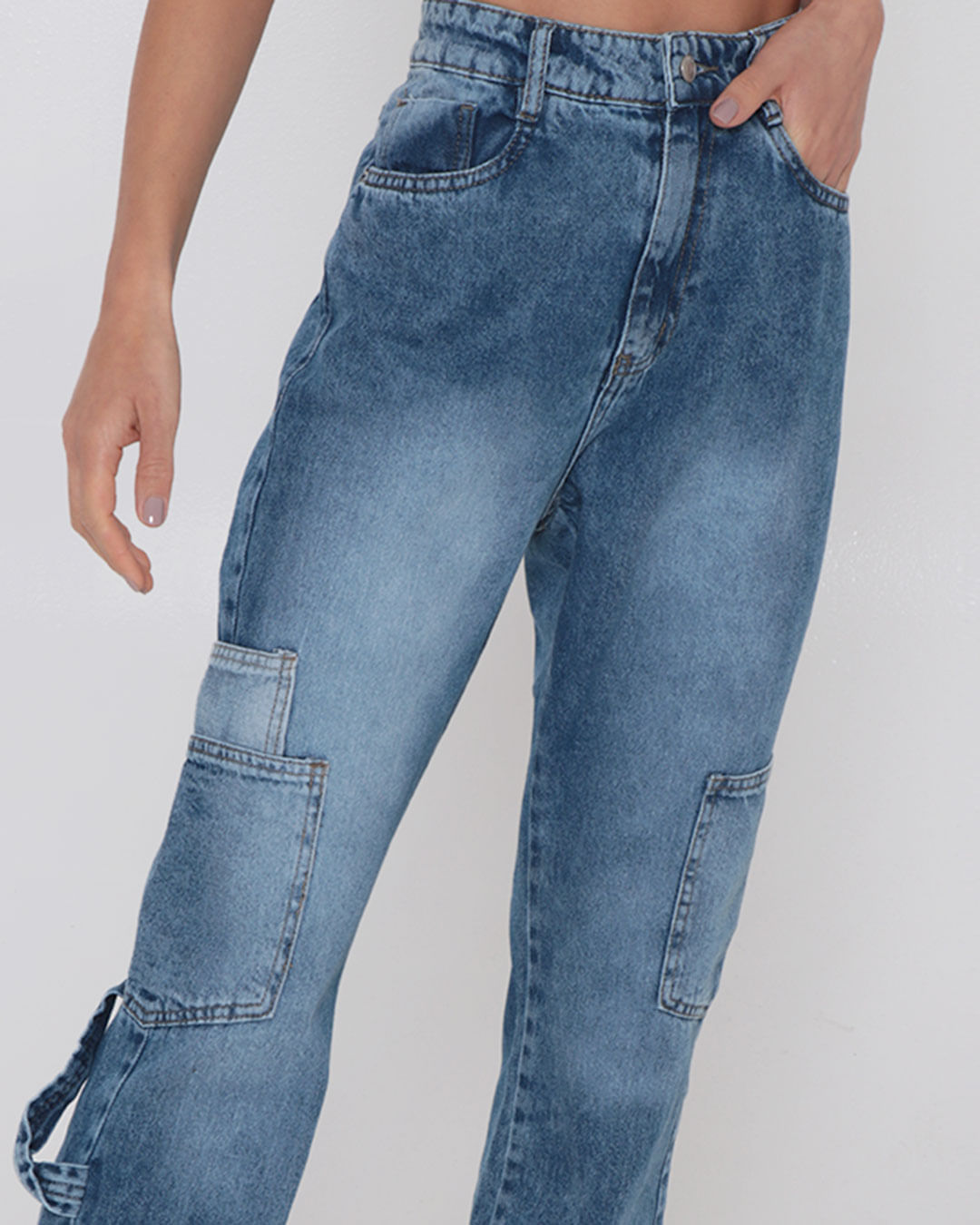 Calca-500242-Jns-Cargo-Fem-Ad---Blue-Jeans-Medio