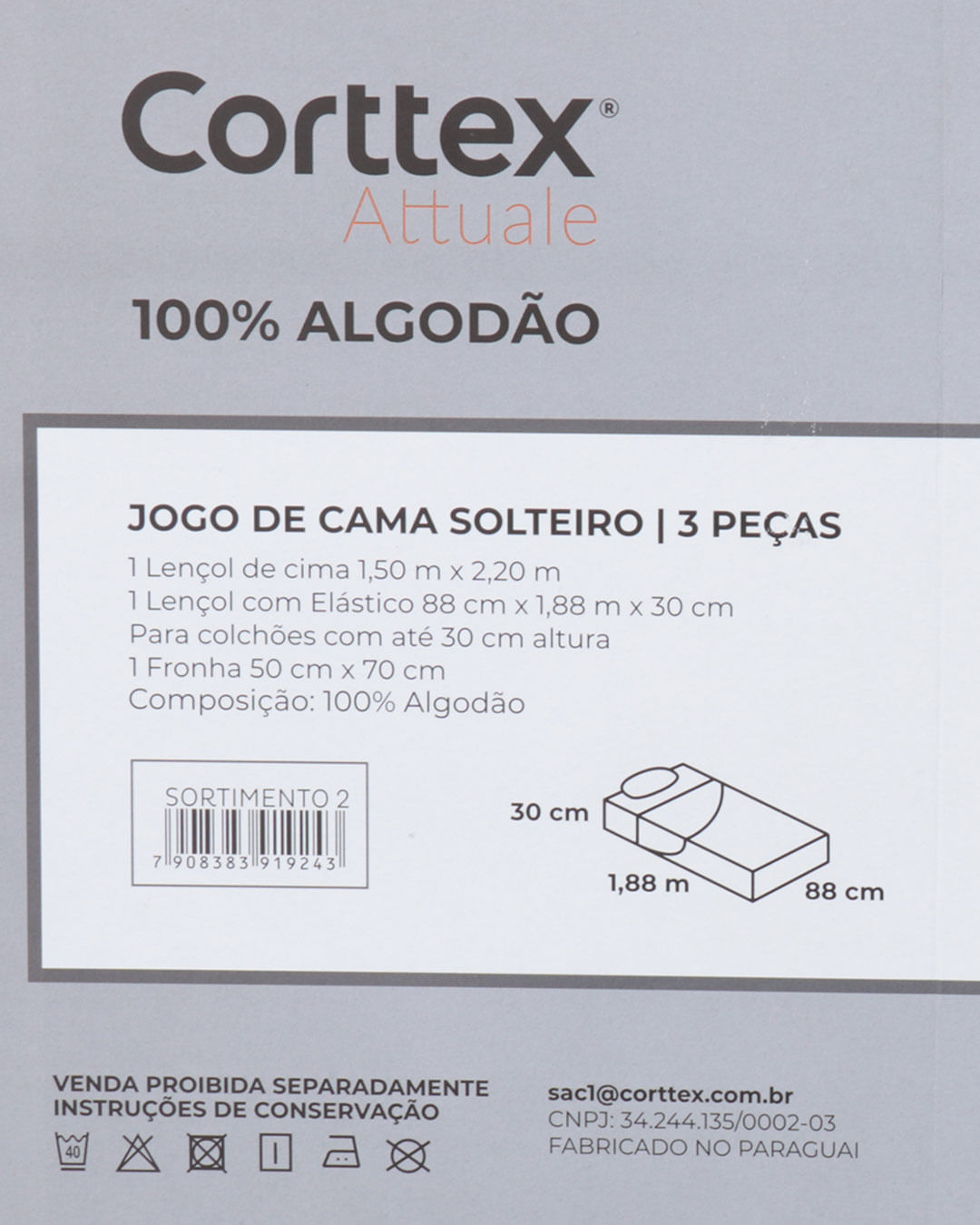 Jg-De-Cama-Attuale-150-Fios-Solt---Cinza-Outros