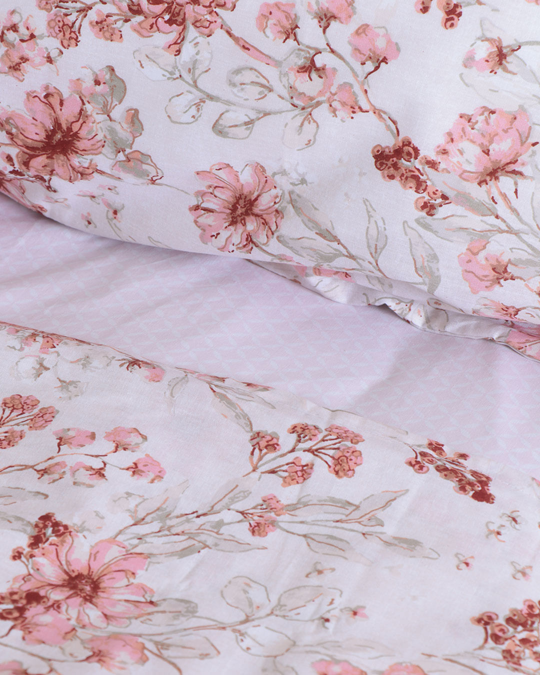 Jg-De-Cama-Attuale-150-Fios-Solt---Rosa-Floral