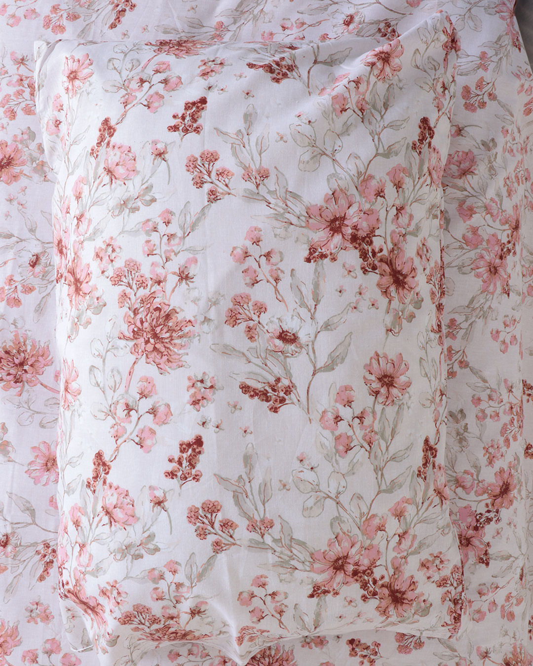 Jg-De-Cama-Attuale-150-Fios-Solt---Rosa-Floral