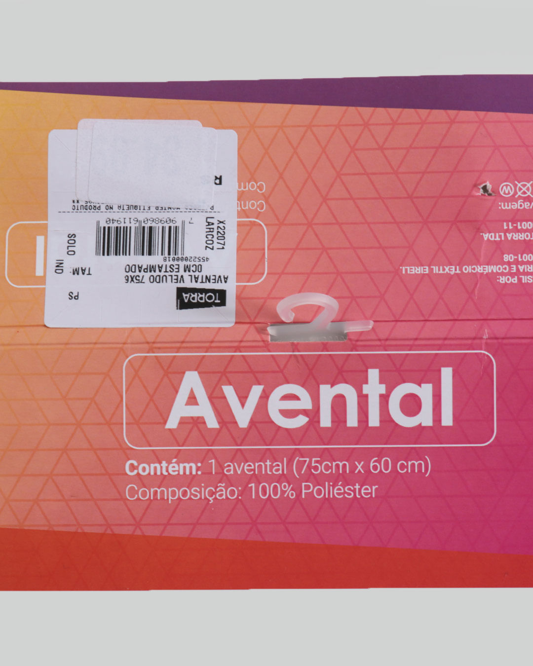 Avental-Veludo-75x60cm-Estampado---Laranja-Claro