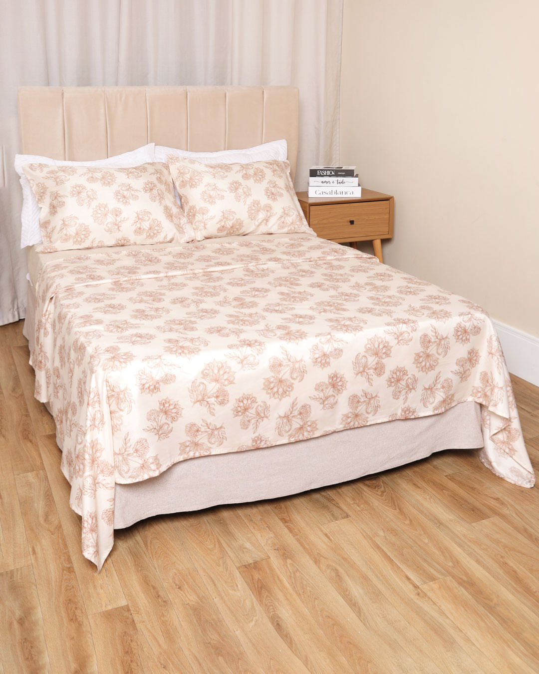 Jogo-De-Cama-Queen-Caprice---4-Pecas---Bege-Geometrico
