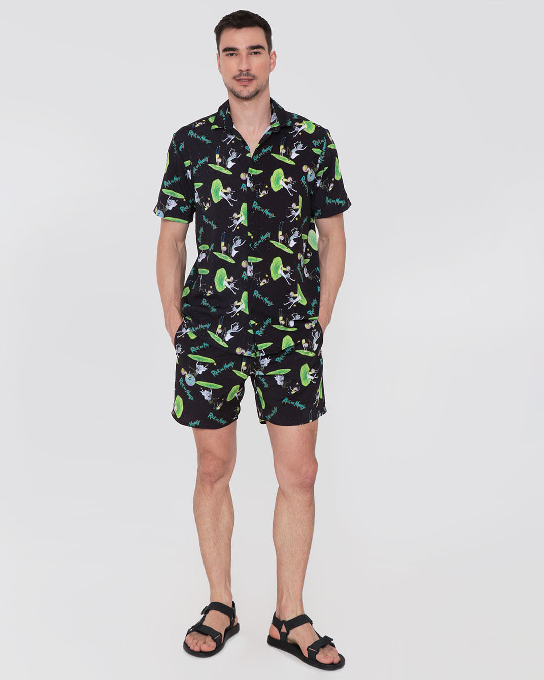Short-2580pet08-Ricky-E-Morty-Pgg---Preto-Outros