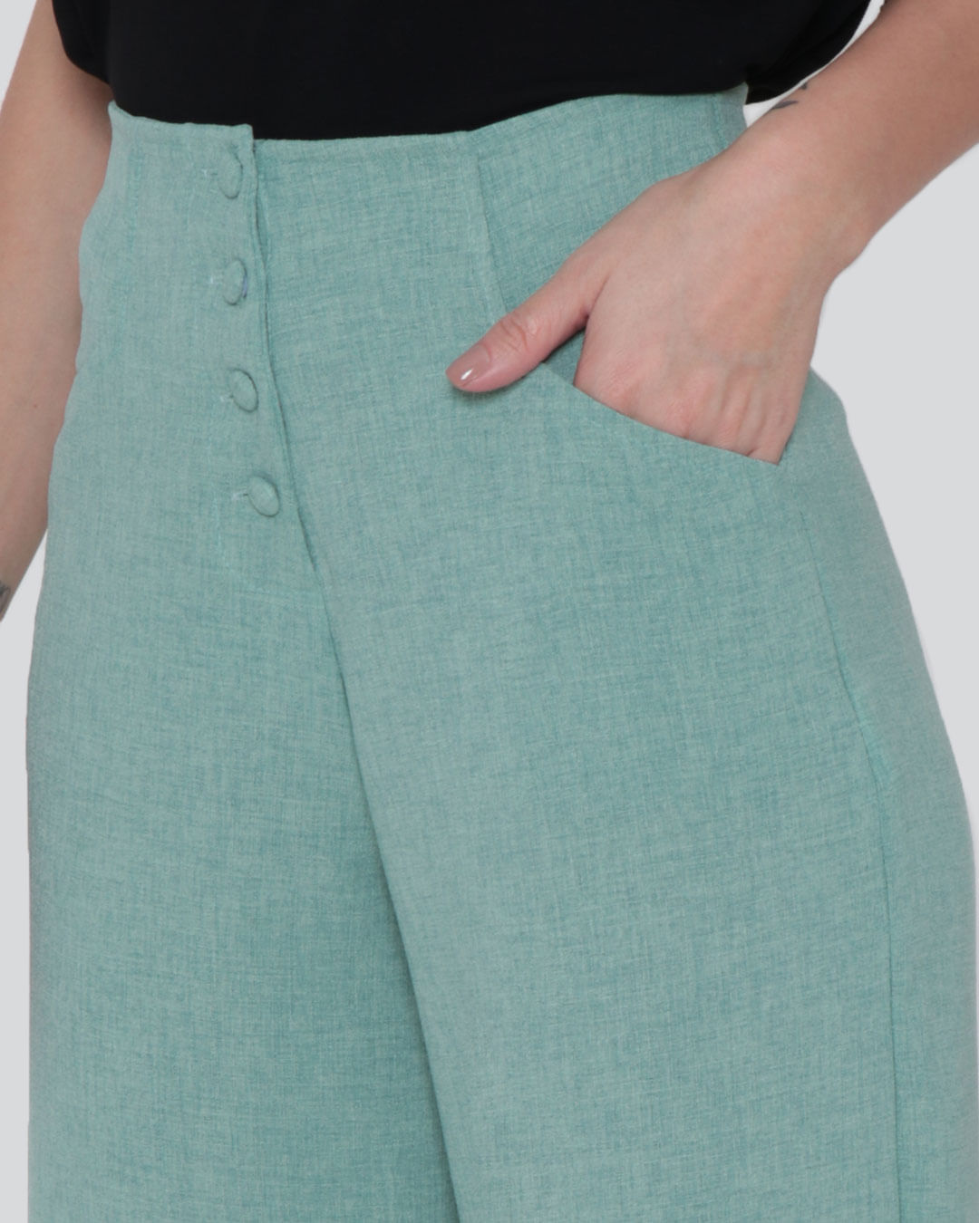 Calca-2740-Tec-Plano-C-Botoes---Verde-Claro