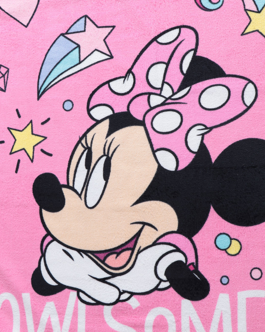 Toalha-Bh-Veludo-70x130-Minnie-Awesome---Rosa-Medio