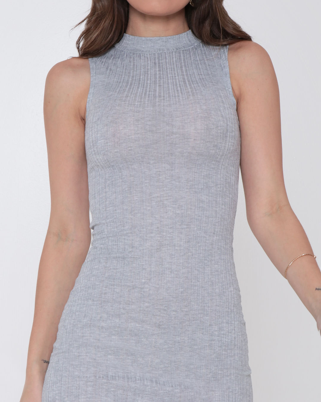Vestido-8551rl-Canelado-Gola-Alta---Mescla-Claro