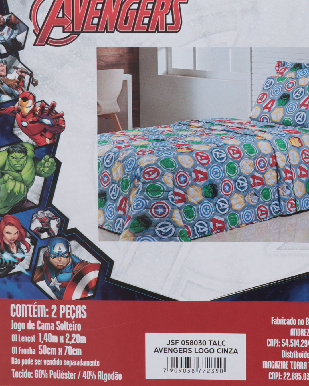 Jg-Cama-Solt-Avengers-Lg-Cz--02-Pcs---Cinza-Outros