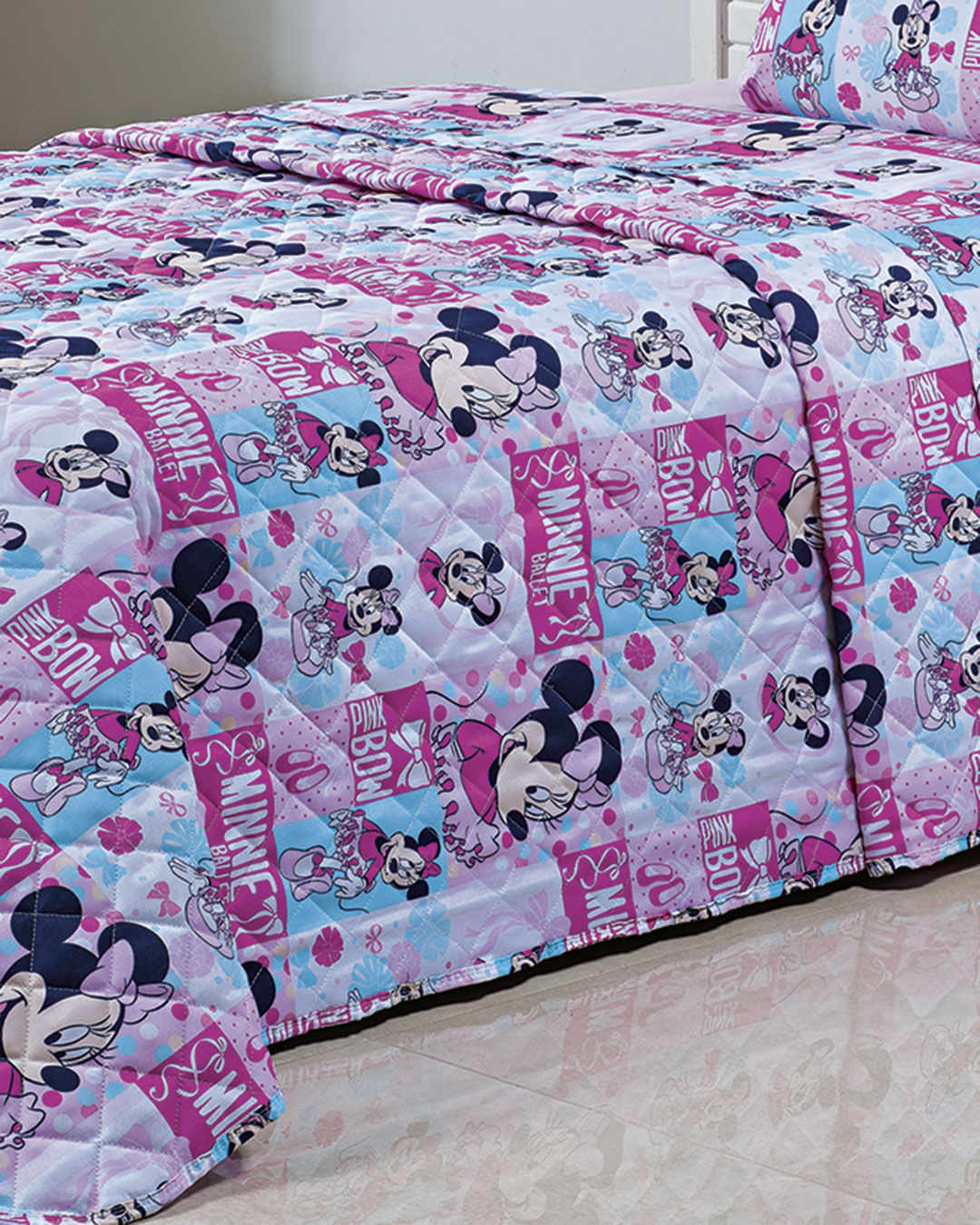 Colcha-Soft-Infantil-Minnie-Ballet-Rosa---Branco-Outros