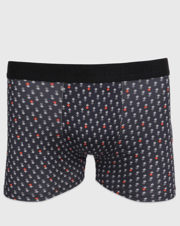 Cueca Boxer Juvenil Microfibra Estampada Preta 16