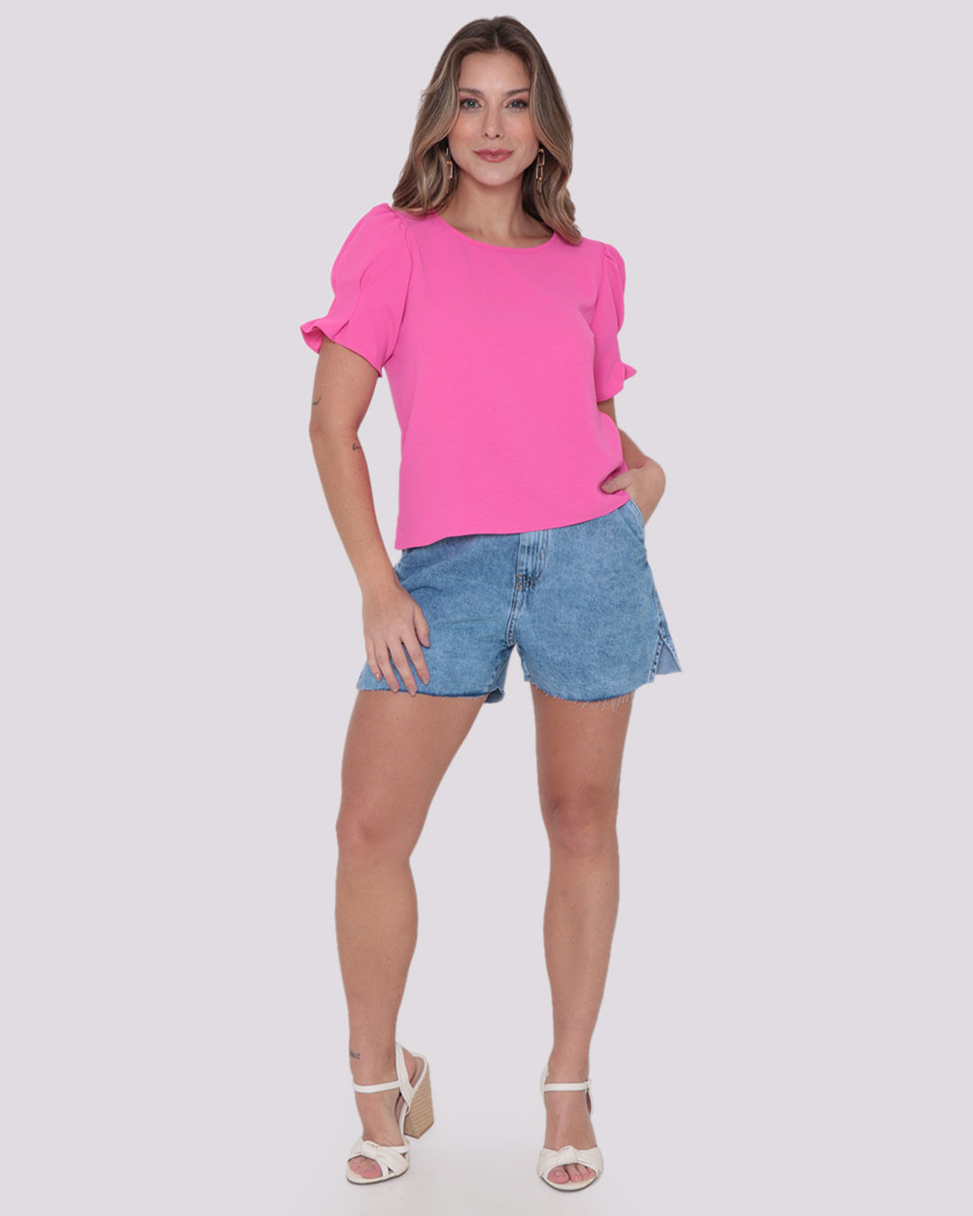 Blusa-2721-Manga-Curta-Bufante---Rosa-Medio
