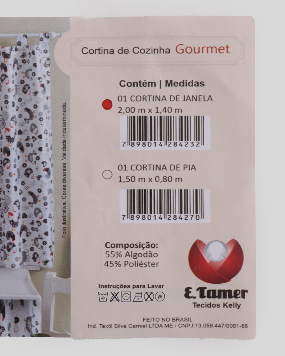 Cortina-Cozinha-200x140---Vermelho-Outros