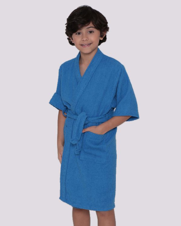 Roupão Infantil Felpudo Sofisticata Kids Atlântica Azul P