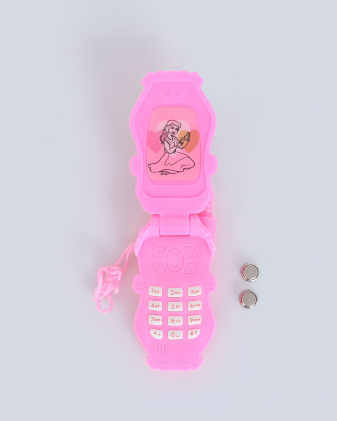 Celular-Flip-Princesas-Yd-108---Rosa-Neon