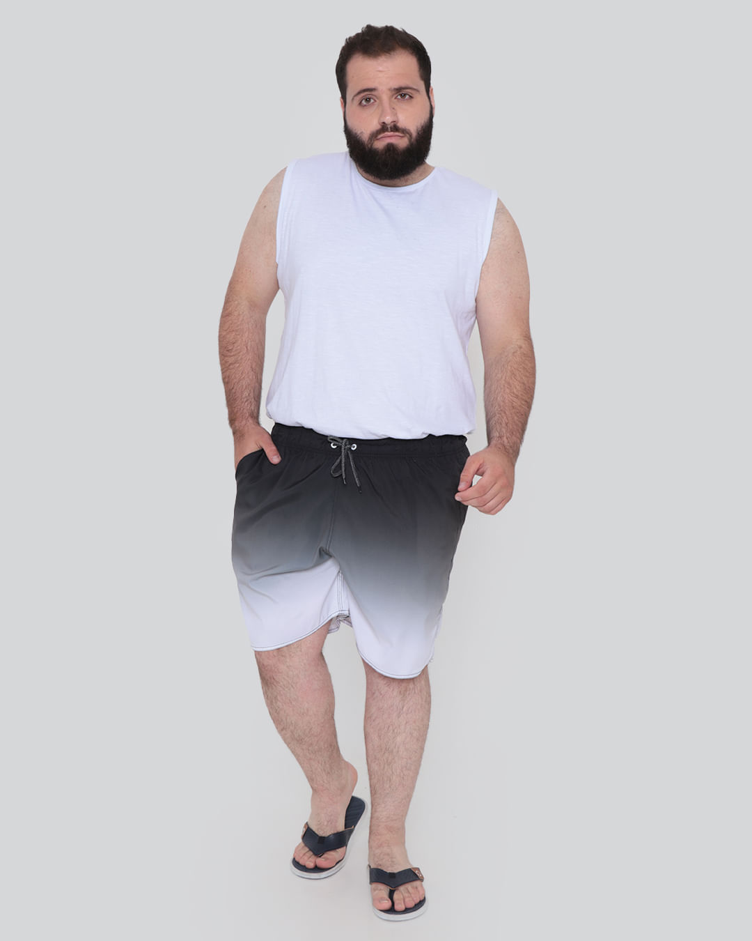 Bermuda-789-Degrade-Preto-Branco-Plus---Preto