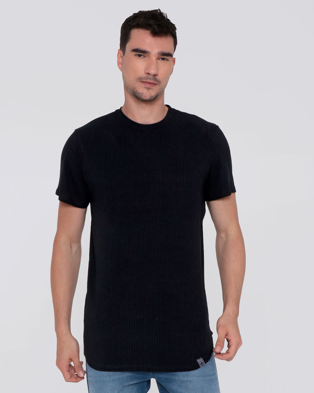 Camiseta--197-Canelada-De-Viscose-Preta---Preto