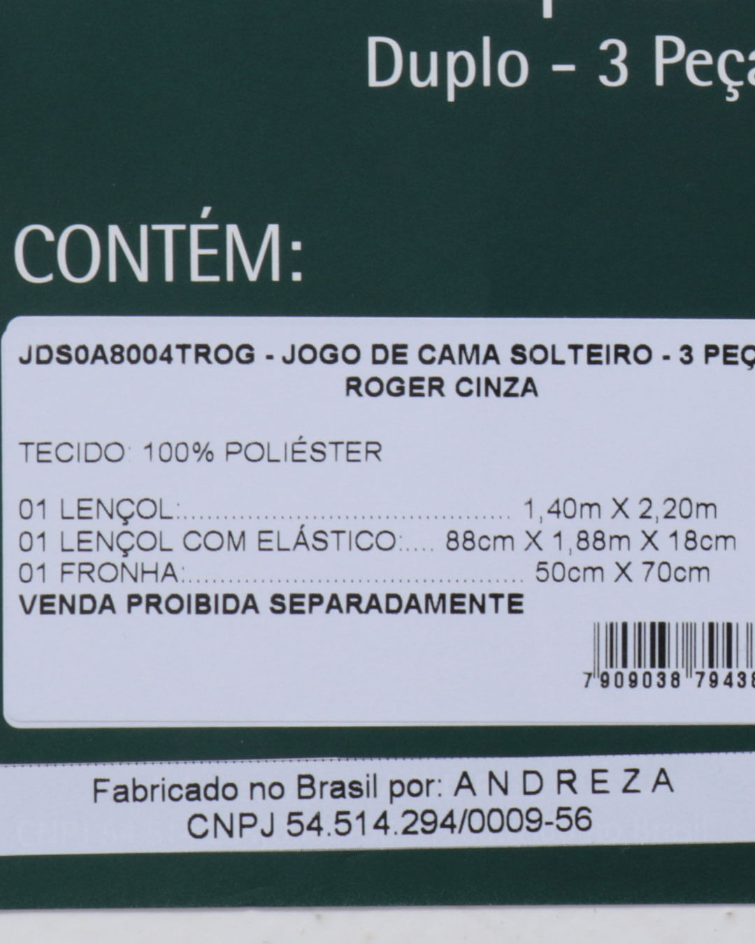 Jg-Cama-Solteiro-Roger-Cinza---3-Pc---Cinza-Geometrico