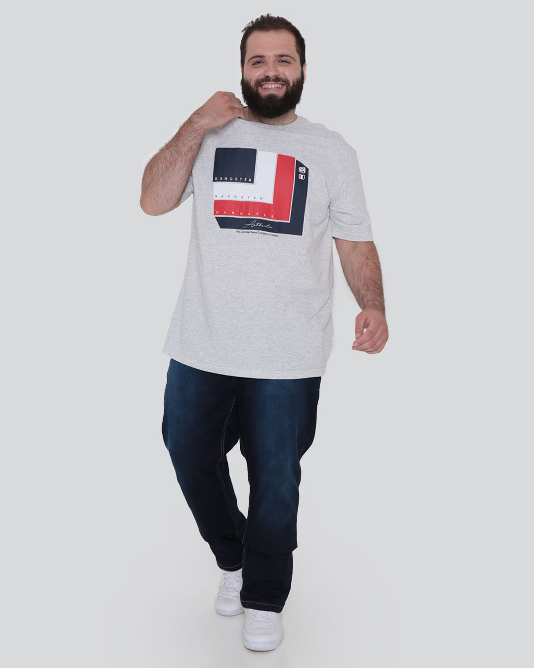 Camiseta-50011789-Gangster-Plus---Mescla-Claro