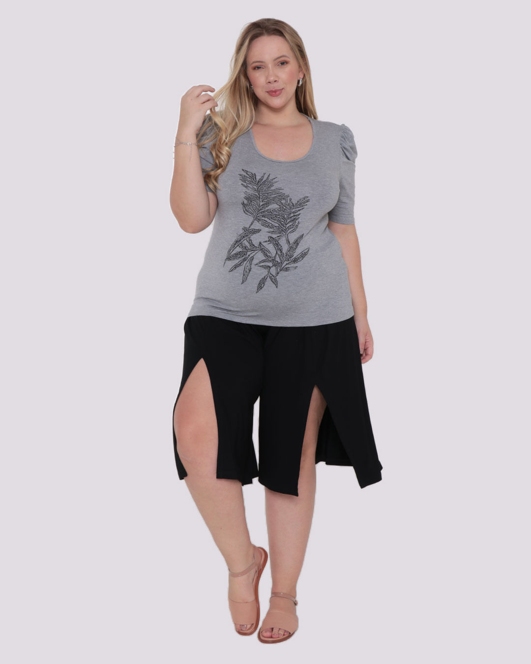 Blusa-Mc-Csilk-Mg-Princesa---Cinza-Medio