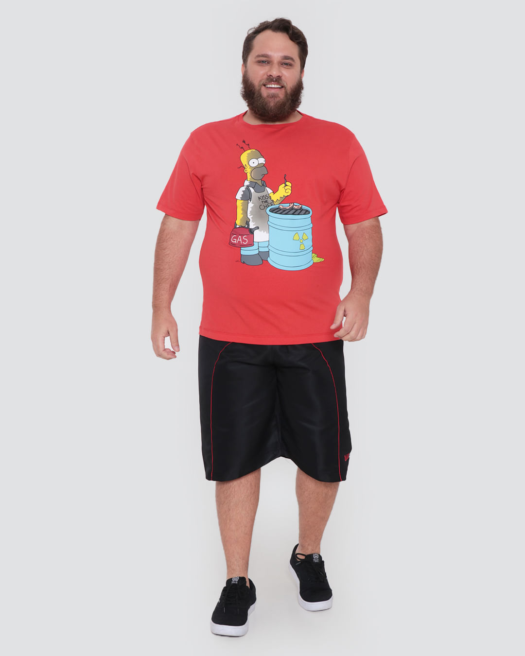 Camiseta-Sim121127-Simpsons-Churras-Pl-M---Vermelho-Medio