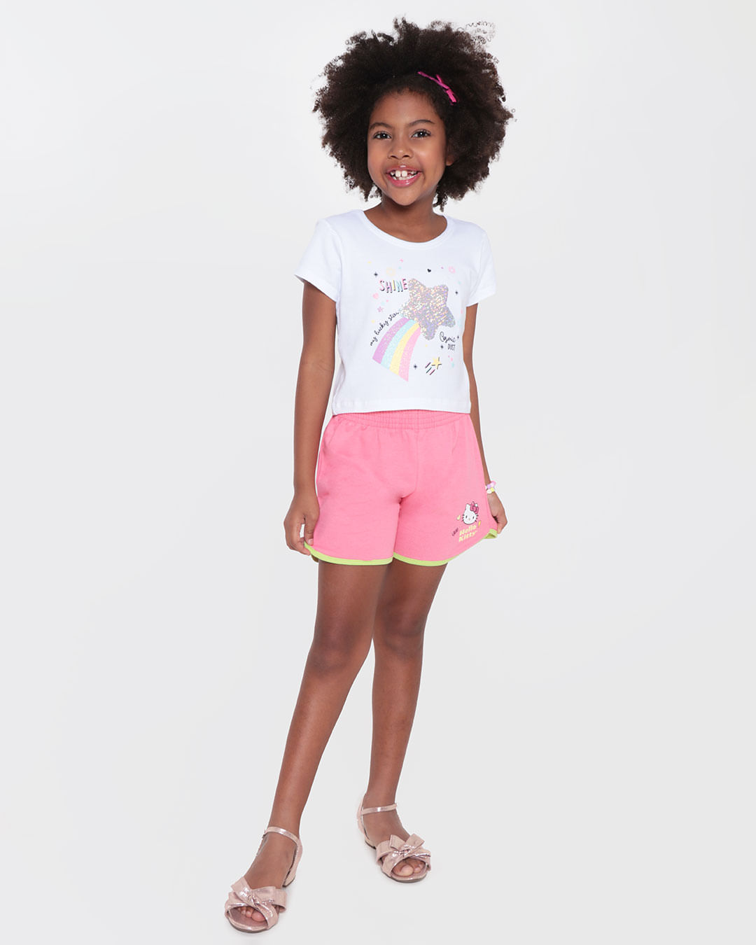 Shorts-Ch33308-Mol-Hello-Kitty-F-410---Rosa-Neon