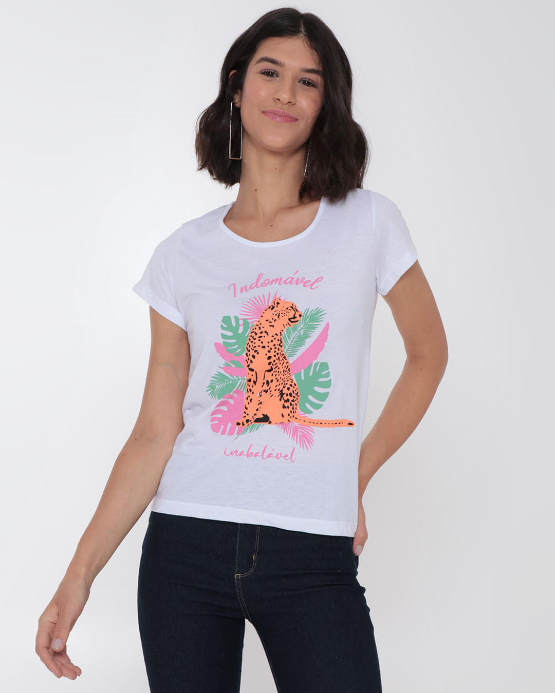 Blusa Feminina Estampa Onça Branca1