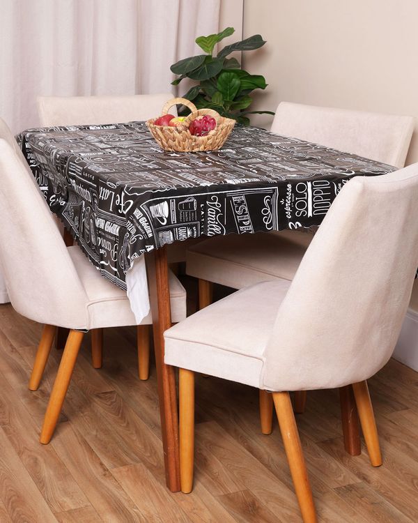 Toalha De Mesa 138cm x 138cm Quadrada Térmica Salehtex Preta UN