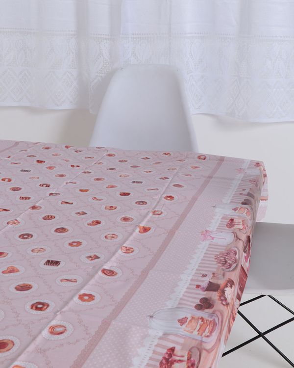 Toalha De Mesa Quadrada Térmica Doces Salehtex Rosa UN