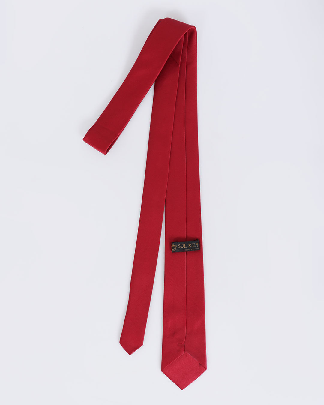 Gravata-0003-Slim-Lisa-Acetinada-Sem-No---Vermelho-Escuro