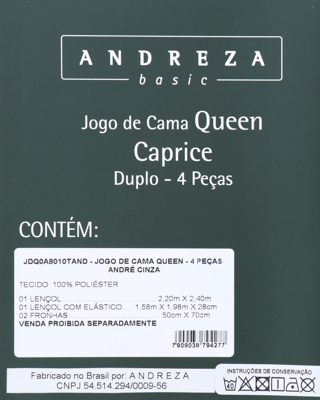 Jg-Cama-Queen-Andre-Cinza--4-Pc---Cinza-Outros