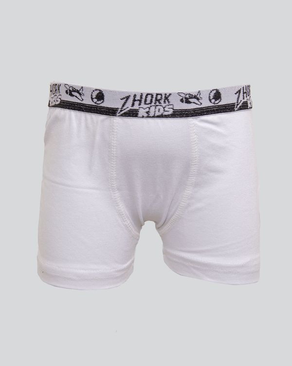 Cueca Boxer Infantil Lisa Branca 8