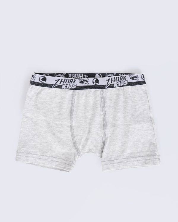 Cueca Boxer Infantil Lisa Mescla Cinza Claro 8