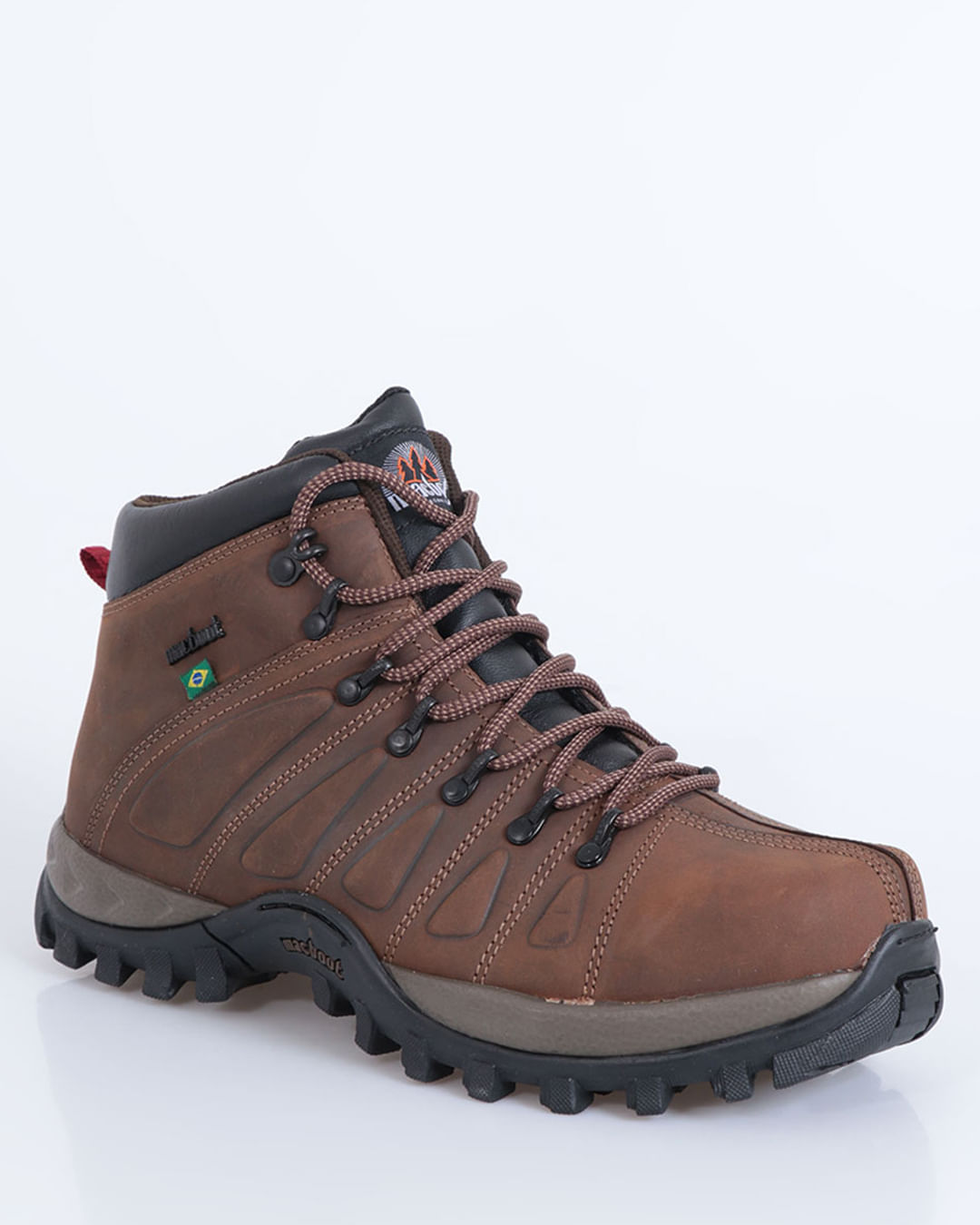 Bota Masculina Couro Macboot Uirapuru Marrom Escuro