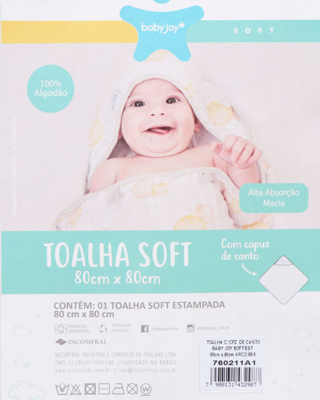 Toalha-Soft-3camadas-O-100--Algodao---Azul-Xadrez