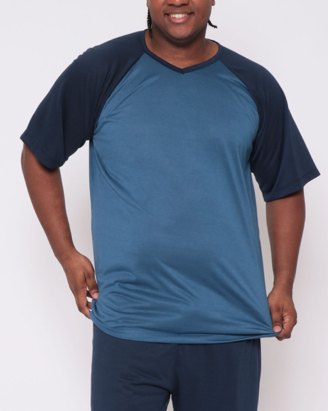Pijama-Gola-V-Raglan-Plus-67534---Azul-Medio