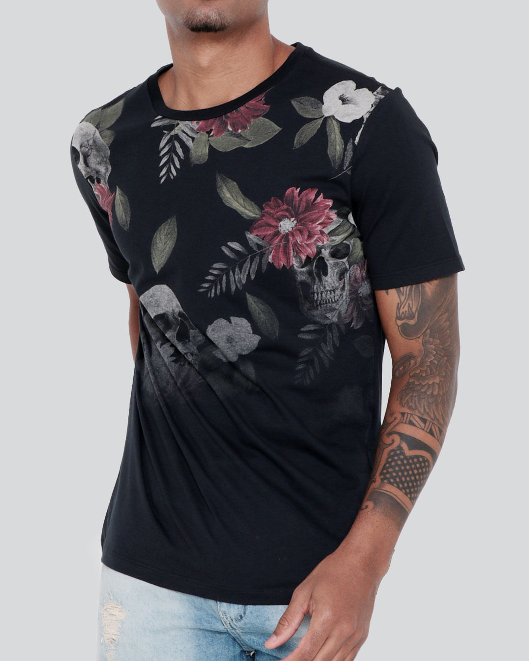 Camiseta-Estfloral-E-Cave-1185-Pgg---Preto-Floral