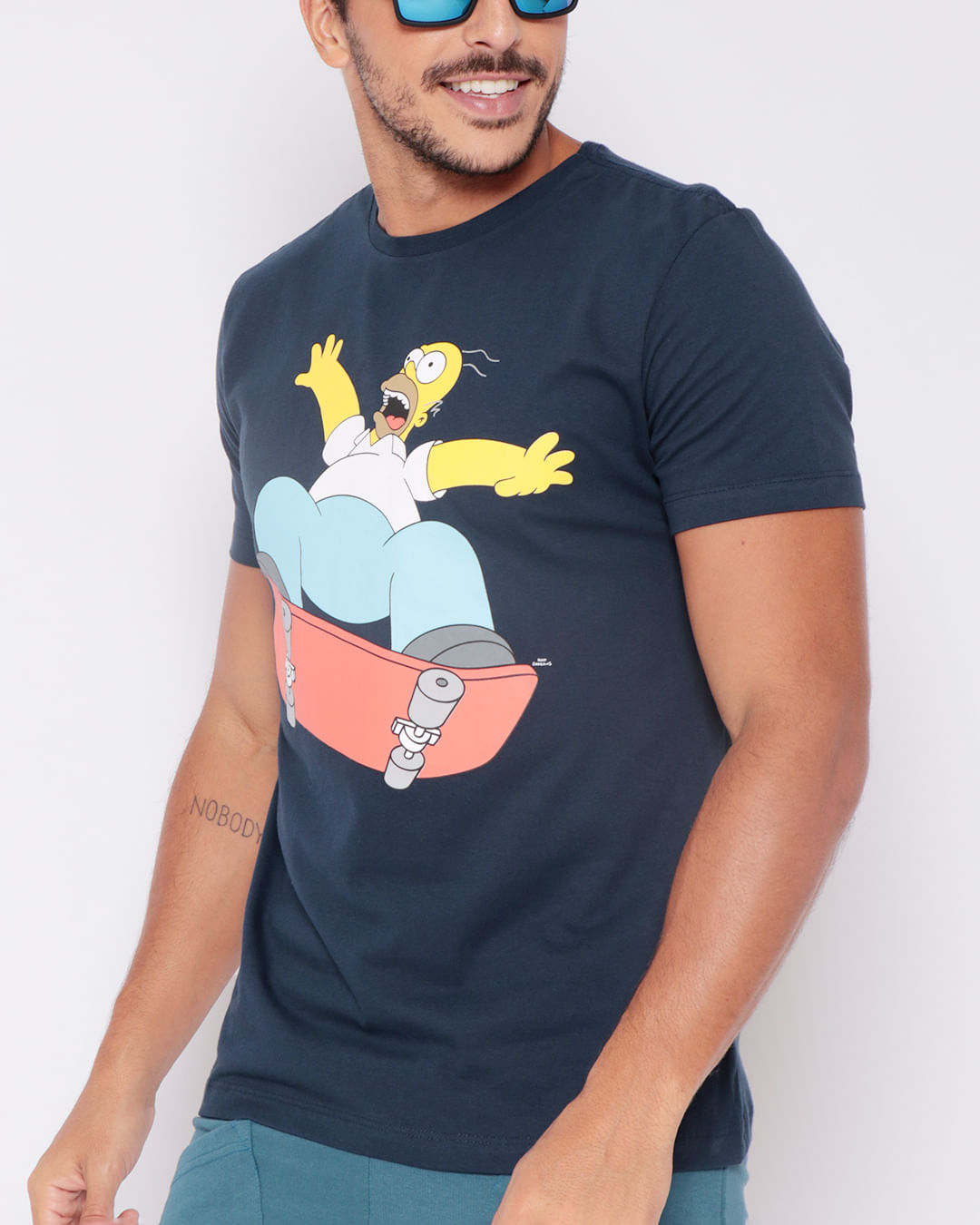 Camiseta--Sim-Tr110036-Homer--Pgg---Azul-Medio