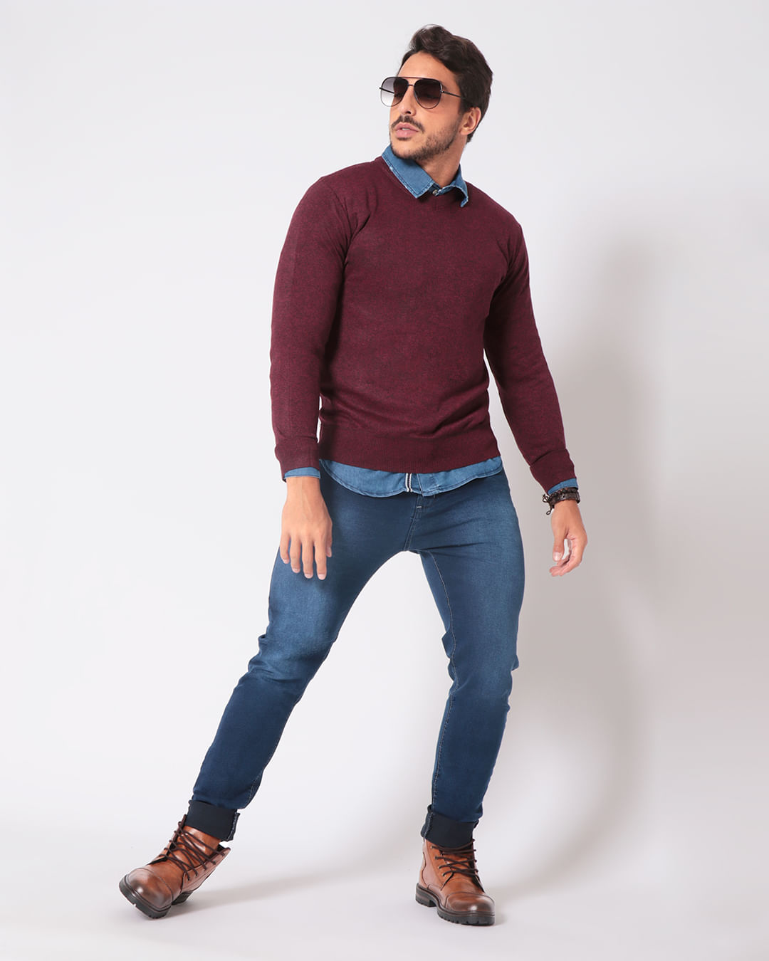 Tricot-Gola-V-Rep074-Bordo-Pgg---Vermelho-Escuro