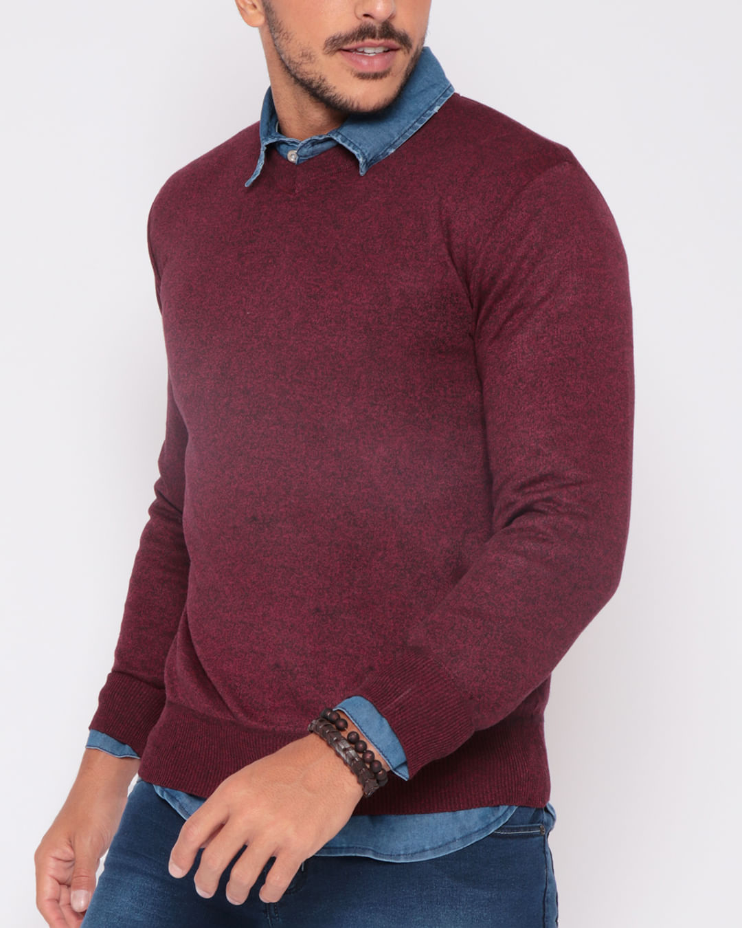 Tricot-Gola-V-Rep074-Bordo-Pgg---Vermelho-Escuro