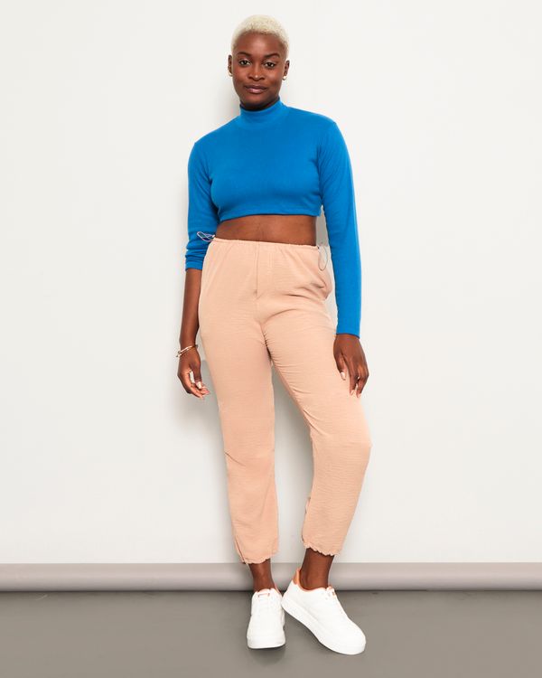 Calça Feminina Jogger Viscose Bege M