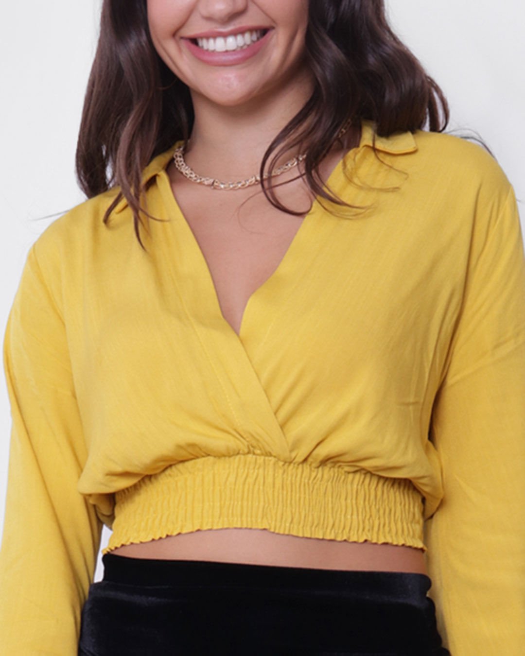 Blusa-Tp-Plano-Barra-Lastex-4023---Amarelo-Escuro