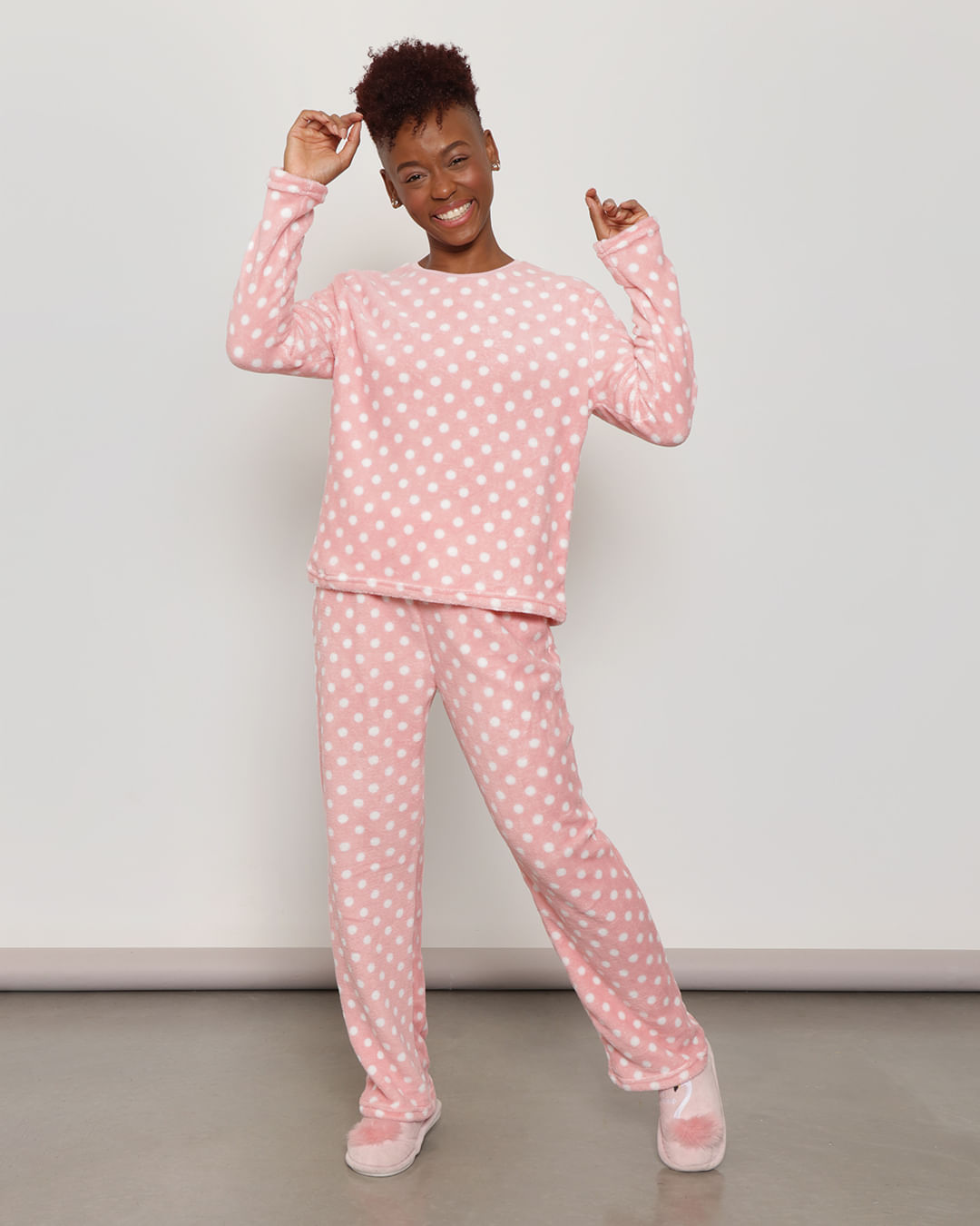 Pijama-Soft-Longo-Decredondo-Poa---Rosa-Claro